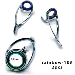 TN11 6PCS Mixed Size Stainless Steel Fishing Rod Guide Repair Kit Guides Eyes Sets Ceramic Ring Fishing Rod Building Repair Kit