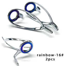 TN11 6PCS Mixed Size Stainless Steel Fishing Rod Guide Repair Kit Guides Eyes Sets Ceramic Ring Fishing Rod Building Repair Kit
