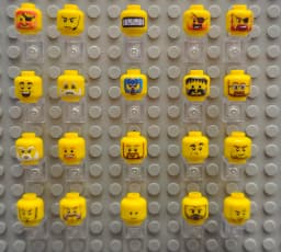 Kury Toys DIY MOC For 3626 1# 1pcs printed parts Single side Building block parts for brick toys