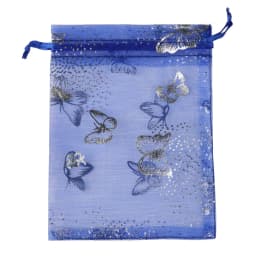 25/50/100pcs/lot Organza Gift Bag Sliver Color Butterfly Gifts Pouches For Wedding Party Candy Bag  Jewelry Packing Wholesale