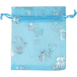 25/50/100pcs/lot Organza Gift Bag Sliver Color Butterfly Gifts Pouches For Wedding Party Candy Bag  Jewelry Packing Wholesale