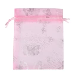 25/50/100pcs/lot Organza Gift Bag Sliver Color Butterfly Gifts Pouches For Wedding Party Candy Bag  Jewelry Packing Wholesale