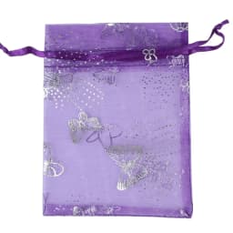 25/50/100pcs/lot Organza Gift Bag Sliver Color Butterfly Gifts Pouches For Wedding Party Candy Bag  Jewelry Packing Wholesale