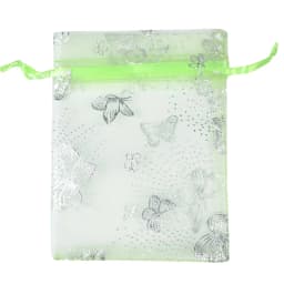 25/50/100pcs/lot Organza Gift Bag Sliver Color Butterfly Gifts Pouches For Wedding Party Candy Bag  Jewelry Packing Wholesale