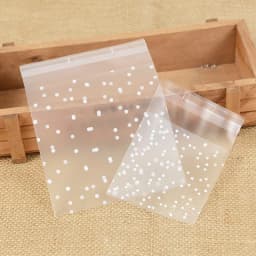100Pcs Plastic Transparent Dot Candy Cookie Plastic Bags Self-Adhesive For Biscuits Snack Baking Package Kids Gift DIY Storage
