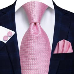 Hi-Tie Solid Rose Peach Pink Mens Silk Elegent Wedding Tie Fashion Design Necktie For Men Quality Hanky Cufflink Business Party