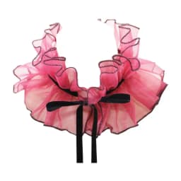 Women Vintage Mesh Neck Ruff Detachable Tulle Ruffle Collar Renaissance Victorian Halloween Cosplay Costume Accessories Clown