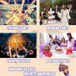 10~100pcs Color Random Streamer Cannon Confetti Cannon Handheld Inflatable Sparkle Sequin Wedding Celebration Birthday Party Toy