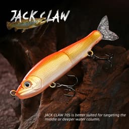 BLUX JACK CLAW 70S Joint Swimbait 70mm 4.6g Sinking Minnow Wobbler Fishing Lure Artificial Hard Bait for Pike Bass Trout