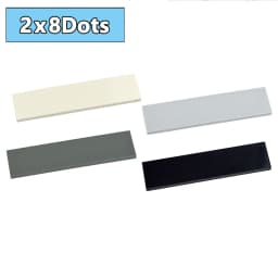 2x8 Tile Bricks 20Pcs DIY Smooth Building Blocks 2x8 Dots Educational Creative Size Kid Plastic Toys Compatible With Brand
