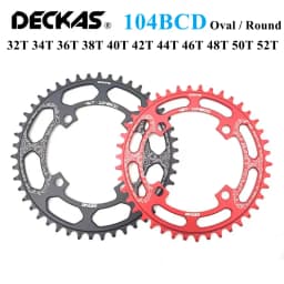 Deckas 104BCD Chainring Oval / Round Wide Narrow Chainwheel MTB Mountain Bike Bicycle 32T-52T Crankset Tooth Plate Parts 104 BCD
