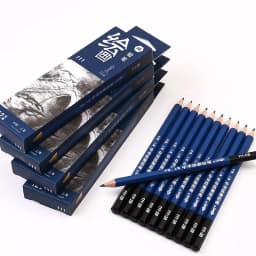 Black Sketch Pencil Professional Wood Drawing Pencil H/2H/3H/4H/5H/6H/HB 2/3/4/5/6/8/10/12B Art Stationery Supplies 12Pcs