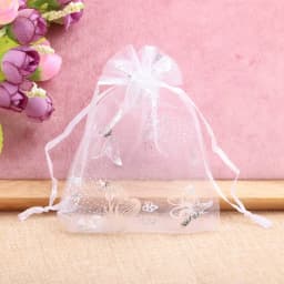 25/50pcs 12 Colors Butterfly Organza Gift Bags 7x9cm 9x12cm 13x18cm Jewelry Bags Candy Packaging Bags Drawstring Pouch