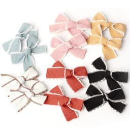 Girls Baby Solid Ribbon Hair Clips Headbands Children Fashion Casual Elastic Dressy Lacy Cute Bows Hairpin Hair Accessories