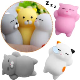 Stress Relief Toy Squeeze Toys Soft Mochi Cat Toy Mini Cute Animal Toy Birthday Party Gift Easter Egg Filler Classroom Reward