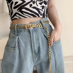 Women's Belt Fashion Metal Waist Chain Street Hip Hop Punk Denim Men's Belt