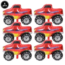 Monster Truck Happy Birthday Cake Topper Racing Car Black And White Checkered Flag Cake Decor Monster Truck Party Supplies
