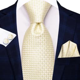 Champagne Floral Paisley Elegant Tie For Men Groom Wedding Yellow Gray Men Necktie Hankerchief Cufflink Accessory Wholesale silk