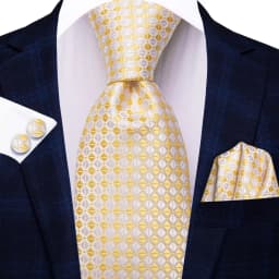 Champagne Floral Paisley Elegant Tie For Men Groom Wedding Yellow Gray Men Necktie Hankerchief Cufflink Accessory Wholesale silk
