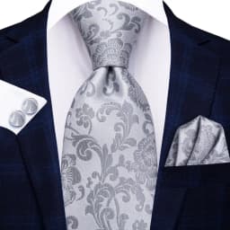 Champagne Floral Paisley Elegant Tie For Men Groom Wedding Yellow Gray Men Necktie Hankerchief Cufflink Accessory Wholesale silk