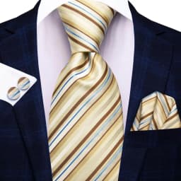 Champagne Floral Paisley Elegant Tie For Men Groom Wedding Yellow Gray Men Necktie Hankerchief Cufflink Accessory Wholesale silk