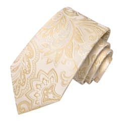 Champagne Floral Paisley Elegant Tie For Men Groom Wedding Yellow Gray Men Necktie Hankerchief Cufflink Accessory Wholesale silk