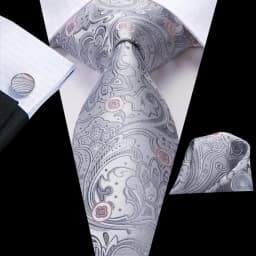 Champagne Floral Paisley Elegant Tie For Men Groom Wedding Yellow Gray Men Necktie Hankerchief Cufflink Accessory Wholesale silk