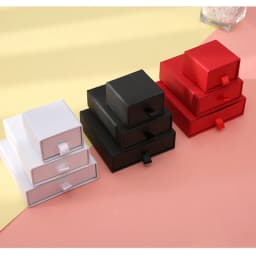 1pc Colorful Gift Box Ring Necklace Bracelets Earring Gift Chic Small Jewerly Jewery Organizer Box Bulk Drawer Cardboard Box