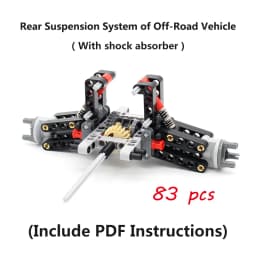 83 Pcs High-Tech MOC Off-Road Vehicle Model Rear Suspension System with Shock Absorber Set Building Blocks Toys Gift for Kid Boy
