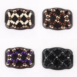 Four Seasons Fashion Magic Hair Comb For Women Ponytail Bun Holder Hair-style DIY Hair Clips Beaded Claw Disc Accessories Tools