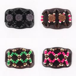 Four Seasons Fashion Magic Hair Comb For Women Ponytail Bun Holder Hair-style DIY Hair Clips Beaded Claw Disc Accessories Tools