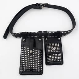 2PCS Rivets Belt Bag For Women Punk Motorcycle Waist Bags Female Fanny Pack Crossbody Function Chest Bag Hip Hop Phone Purse