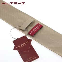 Mariage Waterproof Necktie Dress Shirt Stripe Ties For Men Light Brown Color Man's Gift Wholesale Lapel Shape Neck Ties Solid