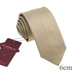 Mariage Waterproof Necktie Dress Shirt Stripe Ties For Men Light Brown Color Man's Gift Wholesale Lapel Shape Neck Ties Solid