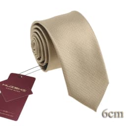 Mariage Waterproof Necktie Dress Shirt Stripe Ties For Men Light Brown Color Man's Gift Wholesale Lapel Shape Neck Ties Solid