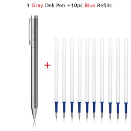 Deli Nusign Metal Gel Pen Set Sign Pen Rollerball Pучка Caneta Gel 0.5MM PREMEC Switzerland Refill Office School Supplier