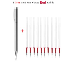 Deli Nusign Metal Gel Pen Set Sign Pen Rollerball Pучка Caneta Gel 0.5MM PREMEC Switzerland Refill Office School Supplier