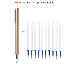 Deli Nusign Metal Gel Pen Set Sign Pen Rollerball Pучка Caneta Gel 0.5MM PREMEC Switzerland Refill Office School Supplier