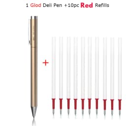 Deli Nusign Metal Gel Pen Set Sign Pen Rollerball Pучка Caneta Gel 0.5MM PREMEC Switzerland Refill Office School Supplier
