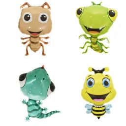 1pcs New Wild Animal Aluminum Foil Balloon Bee Gecko Ant Mantis Jungle Ballon Baby Shower Kids Birthday Party Decoration Globos