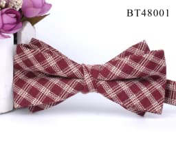 Cotton Bowtie For Groom Fashion Striped Bow tie For Men Women Beige Brown Bow knot Adult Plaid Bow Ties Cravat Groomsmen Bowties