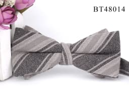 Cotton Bowtie For Groom Fashion Striped Bow tie For Men Women Beige Brown Bow knot Adult Plaid Bow Ties Cravat Groomsmen Bowties