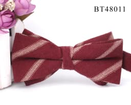 Cotton Bowtie For Groom Fashion Striped Bow tie For Men Women Beige Brown Bow knot Adult Plaid Bow Ties Cravat Groomsmen Bowties