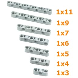 Building Blocks MOC Technical Liftarm Beam Thick Hole 1x3 1x4 1x5 1x6 1x7 1x9 1x11 Studless Liftarm Truck Crane Replace Parts