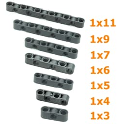 Building Blocks MOC Technical Liftarm Beam Thick Hole 1x3 1x4 1x5 1x6 1x7 1x9 1x11 Studless Liftarm Truck Crane Replace Parts