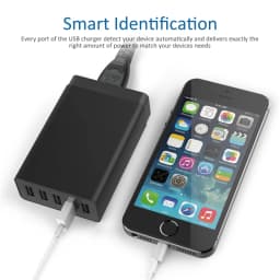 ILEPO 40W 5 USB Charger Fast Charger 5V2A Quick Charge Charger Station Dock With Cable For iPhone iPad xiaomi Kindle AU US EU KR