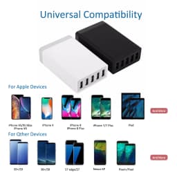 ILEPO 40W 5 USB Charger Fast Charger 5V2A Quick Charge Charger Station Dock With Cable For iPhone iPad xiaomi Kindle AU US EU KR