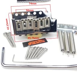 Wilkinson ST Electric Guitar Fixed 6 Screws Tremolo System Bridge Chrome Silver WOV09