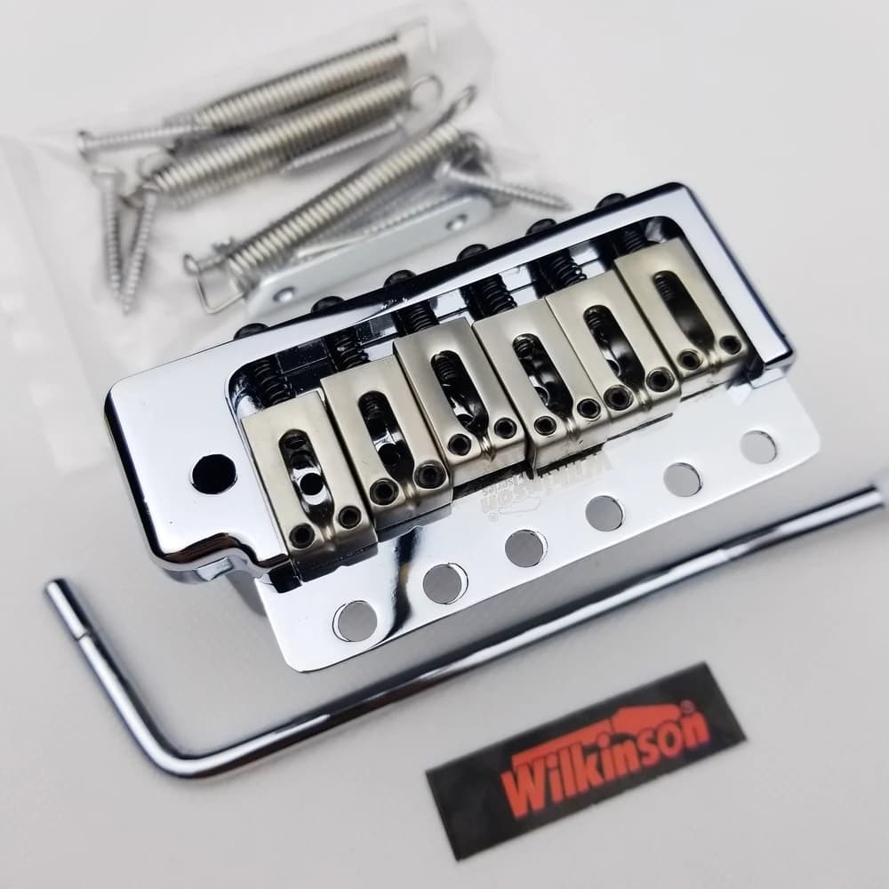 Wilkinson ST Electric Guitar Fixed 6 Screws Tremolo System Bridge Chrome Silver WOV09