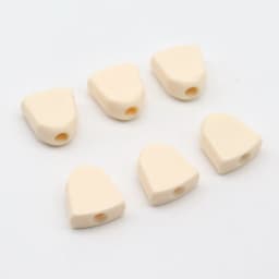 6pcs Wooden Folk Electric Guitar Tuners Handle Button Head Hat Handle Plastic Trapezoid Hand Cream Color